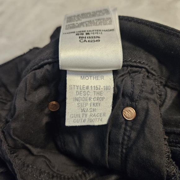 Mother Women's The Insider Crop Step Fray Guilty Racer High Waist Jeans Size 26 - Picture 12 of 14